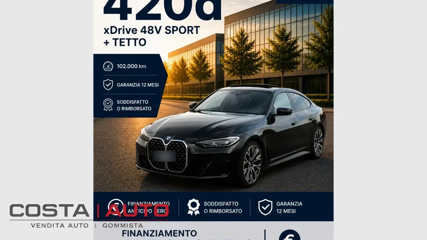 BMW Serie 4 2022 420d xDrive 48V Sport+Tetto Tettuccio APRIBILE